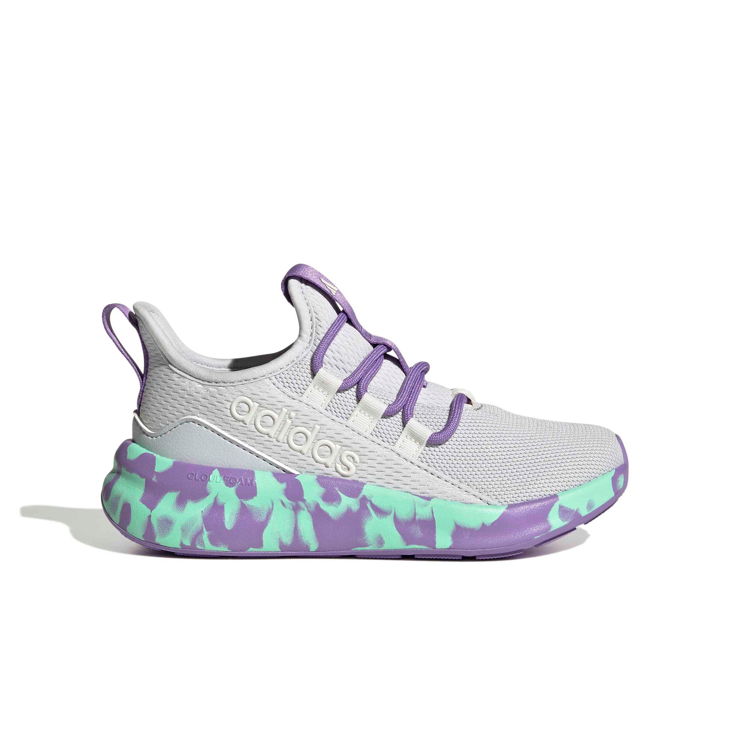 adidas Lite Racer Adapt 8.0 "Dash Grey/Violet Fusion/Pulse Mint" Preschool Girls' Shoe - GREY/VIOLET/MINT